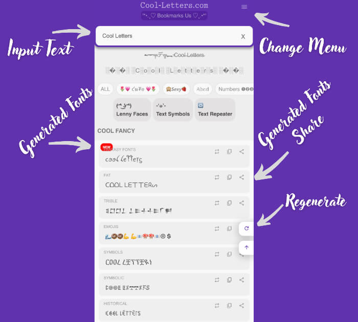 How to use Cool Letters